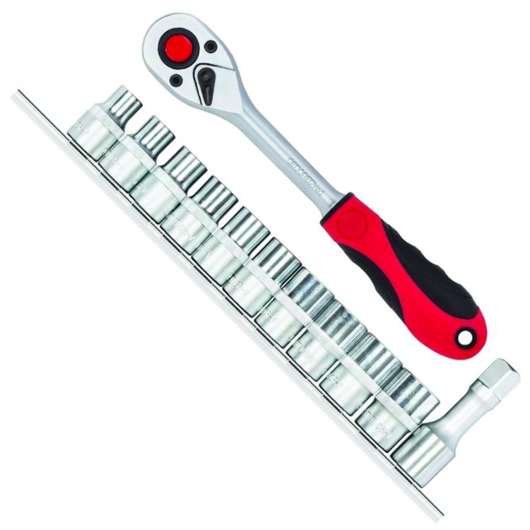 Picture of SOCKET SET 1/2"DR 12pc (RED)