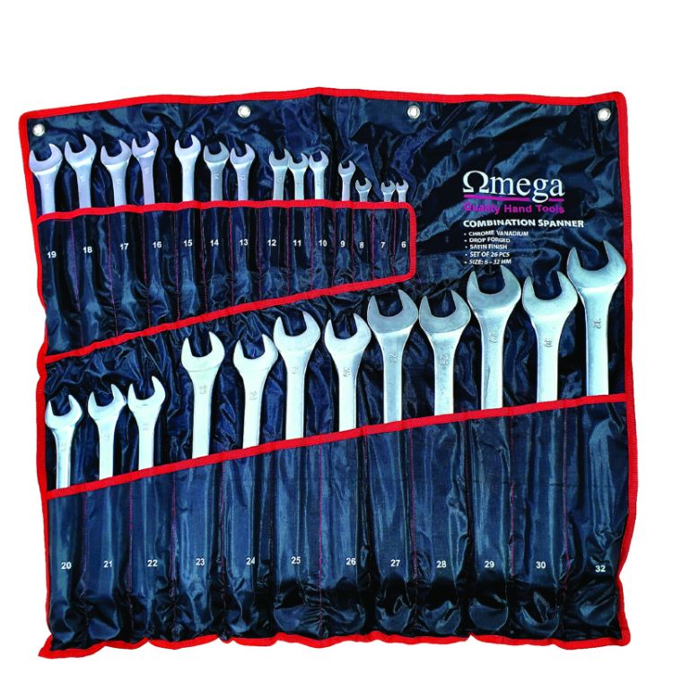 Picture of SPANNER SET 26pc 06-32mm (OME) #1B-COMBI O/S+T/ROL