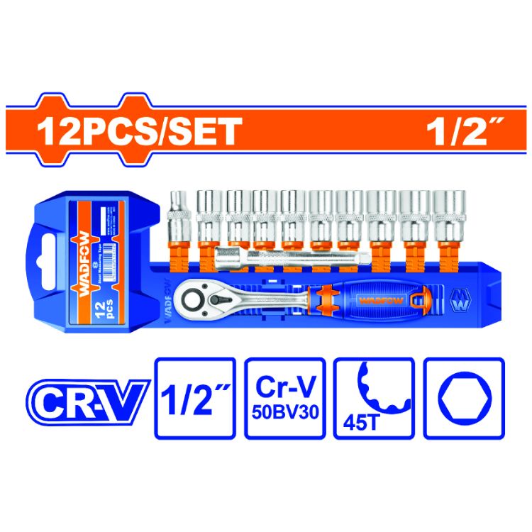 Picture of SOCKET SET 1/2"DR 12PCS (WAD)