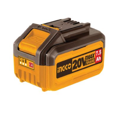 Show details for BATTERY (INGCO) 20V CORDLESS 7.5AH Picture of BATTERY (INGCO) 20V CORDLESS 7.5AH