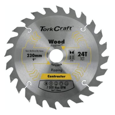 Show details for BLADE C/SAW 230mm x24T 30/1/2 Picture of BLADE C/SAW 230mm x24T 30/1/2