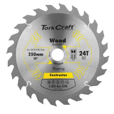 Show details for BLADE C/SAW 250mm x24T 30/16 Picture of BLADE C/SAW 250mm x24T 30/16