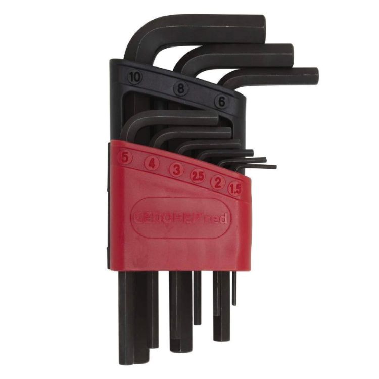 Picture of HEX KEY SET 1.5-10mm 9pc (3301331) RED