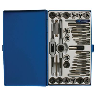 Show details for TAP & DIE SET HSS 40PCE (JAV) M3-M12 Picture of TAP & DIE SET HSS 40PCE (JAV) M3-M12