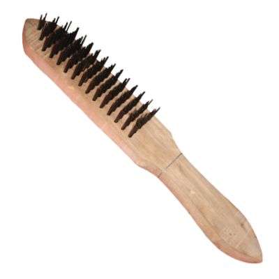 Show details for BRUSH WIRE WOOD HANDLE (JAVWELD) 5R M/STL Picture of BRUSH WIRE WOOD HANDLE (JAVWELD) 5R M/STL
