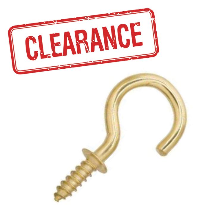 Picture of CUP HOOK BRASS PLATED 16mm
