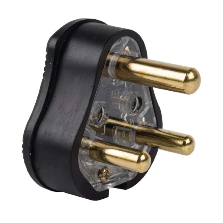 Picture of PLUGTOP BLK 16A  RUBBER 3P