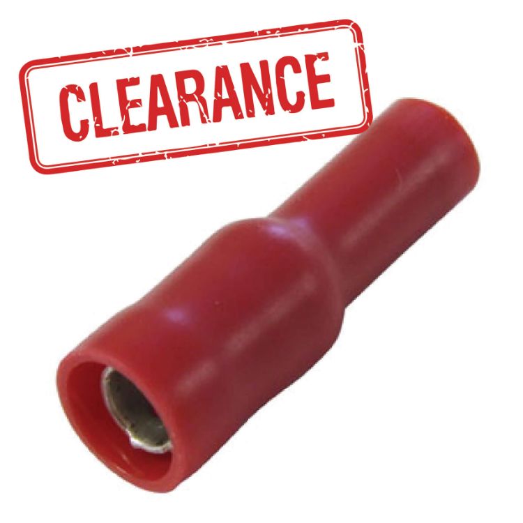 Picture of TERMINAL BULLET FEMALE 04.0mm RED (10 PACK)
