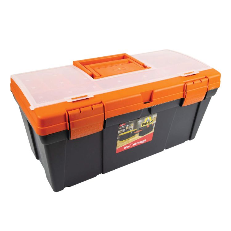Picture of TOOLBOX ABS PLASTIC BLACK/ORANGE 56CM