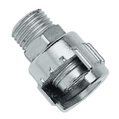 Show details for NIPPLE WITH METAL RING 1/4 MALE Picture of NIPPLE WITH METAL RING 1/4 MALE