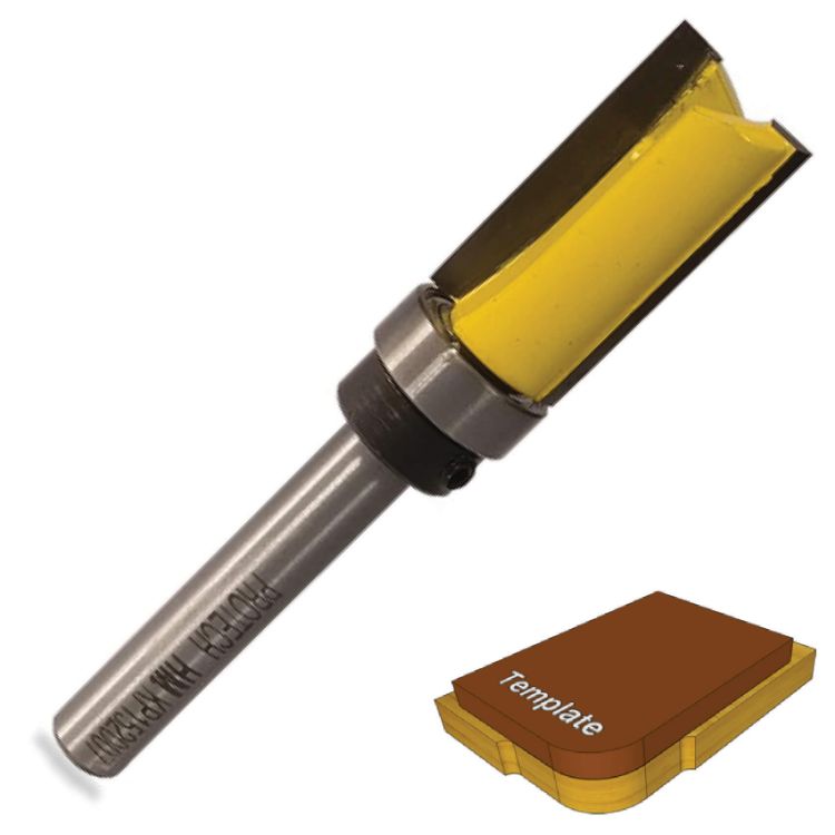 Picture of ROUTER PATTERN FLUSH TRIM BIT. WITH SHANK MOUNTED
