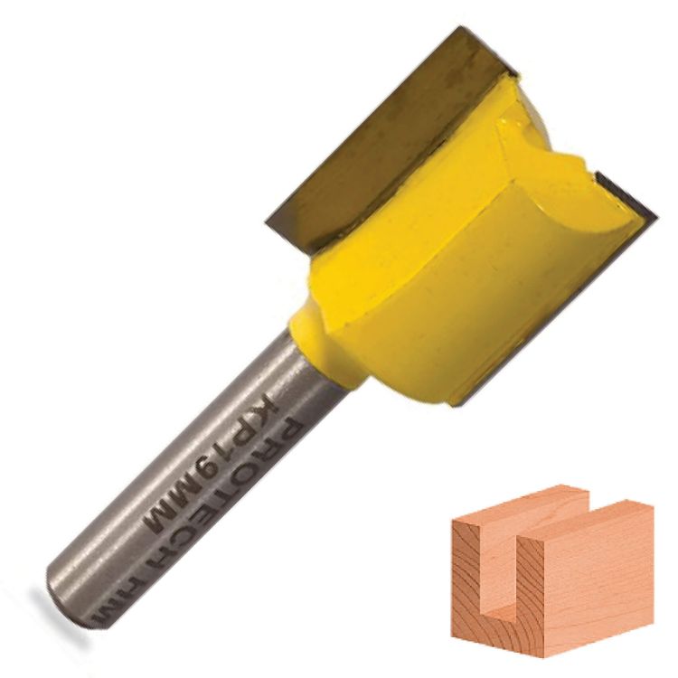Picture of ROUTER STRAIGHT BIT 19MM X 20MM CUT 2 FLUTE METRIC