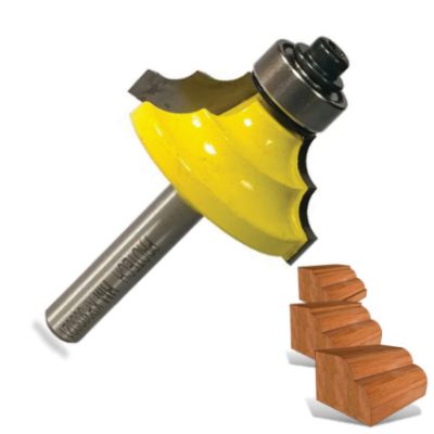 Show details for ROUTER DOUBLE ROUND BIT 1 1/4" X 9/16" RADIUS 3/16 Picture of ROUTER DOUBLE ROUND BIT 1 1/4" X 9/16" RADIUS 3/16