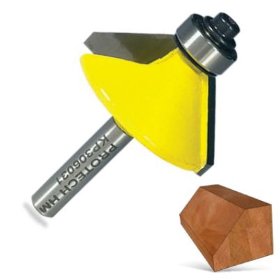 Show details for ROUTER CHAMFER BIT 45 1 7/16" X 5/8" 1/4"SHANK Picture of ROUTER CHAMFER BIT 45 1 7/16" X 5/8" 1/4"SHANK