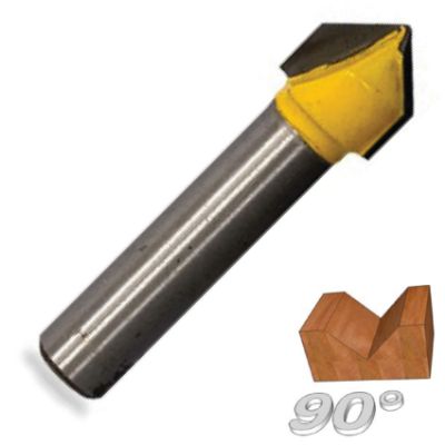 Show details for ROUTER V-GROOVE BIT TCT 3/8" Picture of ROUTER V-GROOVE BIT TCT 3/8"