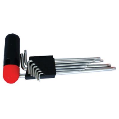 Show details for TORX KEY SET 09pc TX10-50 (TKT) +HANDLE Picture of TORX KEY SET 09pc TX10-50 (TKT) +HANDLE