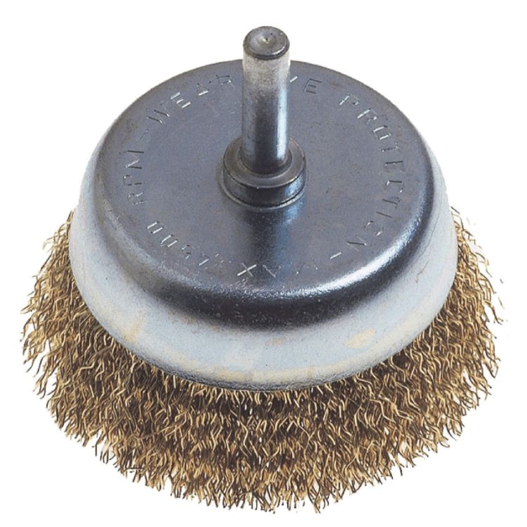 Picture of CUP BRUSH 75MM X 6MM (TKT) MOUNTED SHAFT