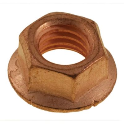 Show details for NUT COPPER FLANGE 08X1.25 Picture of NUT COPPER FLANGE 08X1.25