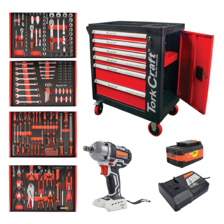 Picture of TOOL CABINET (TKT) 6-DRAWER 184PC + IMPACT WRENCH