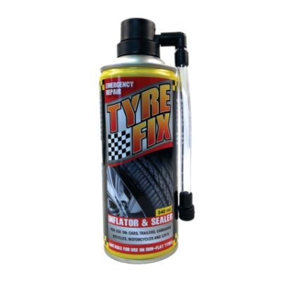 Show details for TYRE FIX 340ml INFLATER & SEALER Picture of TYRE FIX 340ml INFLATER & SEALER