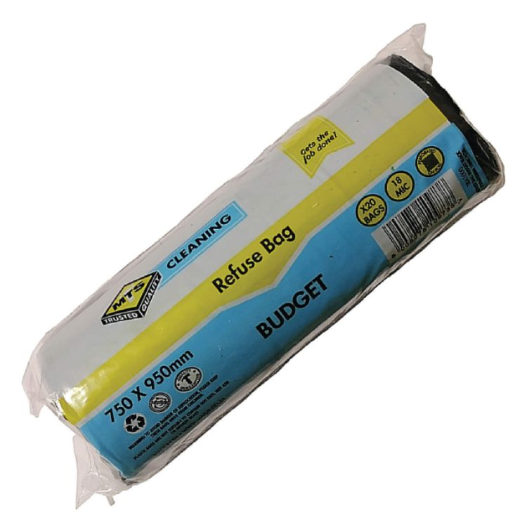 Picture of BAG REFUSE (MTS) STD BLK 950x750mm P/20 18mic