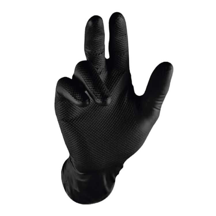 Picture of GLOVES GRIPPAZ NITRILE BLK ( 10 PACK)