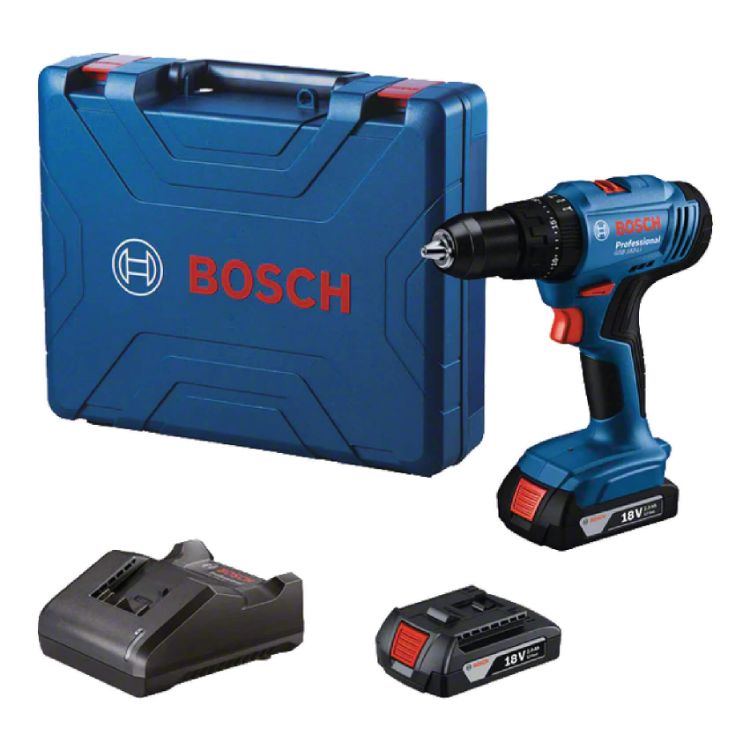 Picture of DRILL IMPACT (BOS) CORDLESS 18V INCL 2xBATT & CHAR