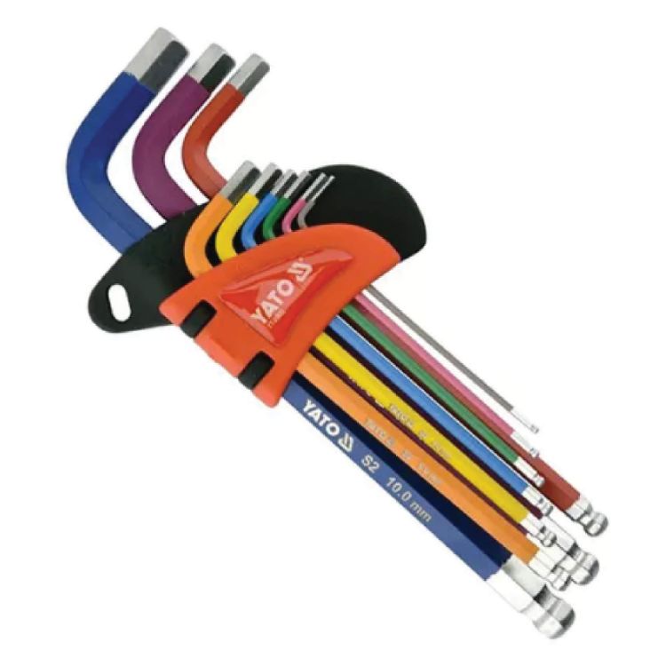 Picture of HEX KEY SET LONG BALL/END 9PC (YATO) 1.5-10mm