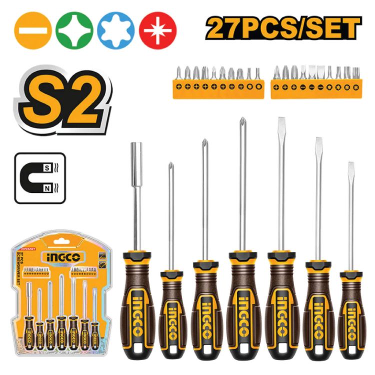 Picture of SCREWDRIVER/BIT SET 27PCS (INGCO)