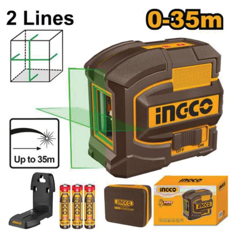 Picture of LEVEL LASER SELF LEVELING GREEN (INGCO) 0-35m