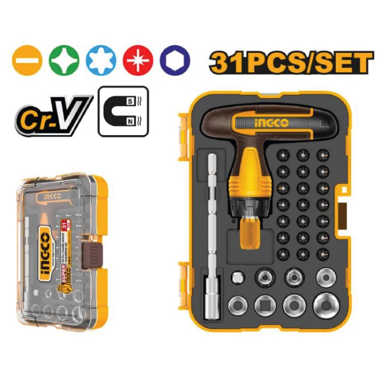 Picture of SCREWDRIVER T-HNDL WRENCH SET 31PCS (INGCO)
