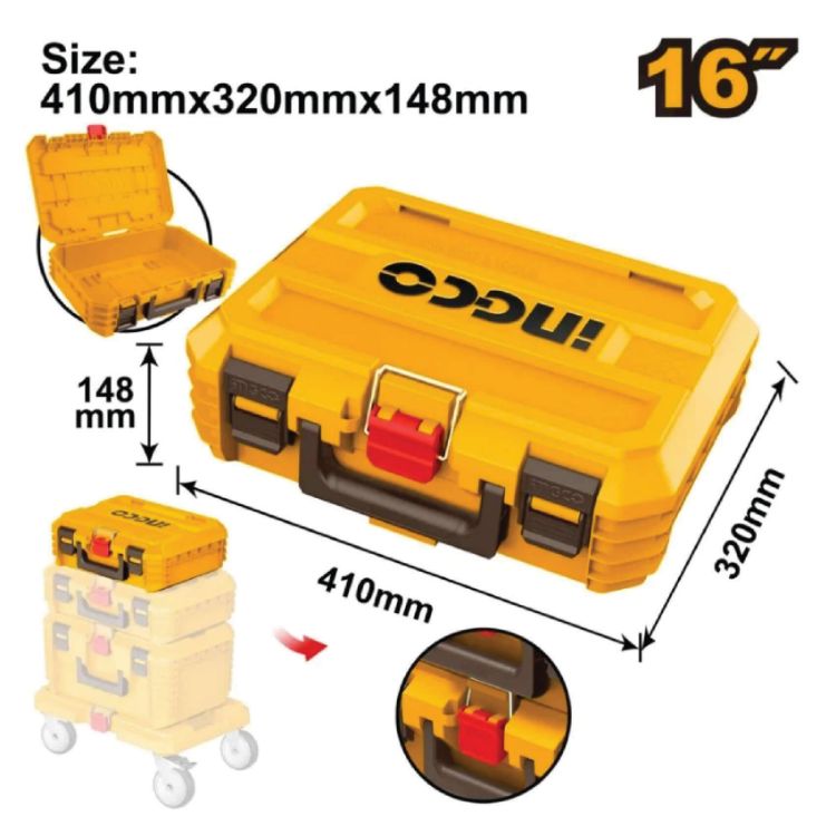 Picture of TOOLBOX STACKABLE 410X320X148MM (INGCO) EMPTY