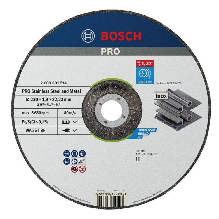 Picture of DISC CUTTING 230 x 1.9mm (BOS) INOX