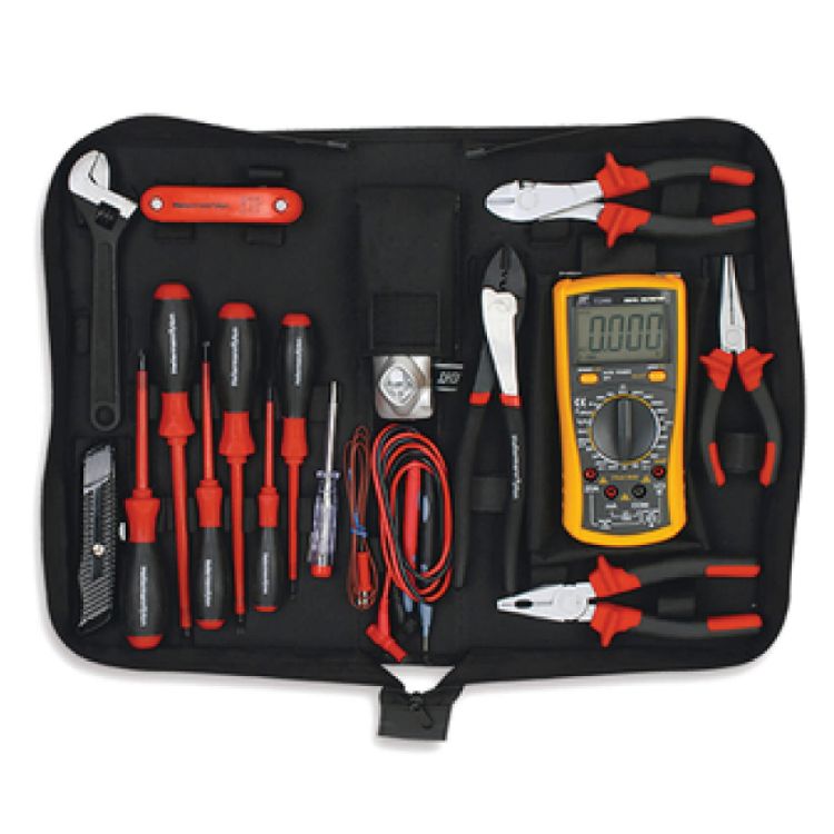Picture of TOOLKIT ELECTRICAL 16PCS C/W MULTIMETER (HEL)