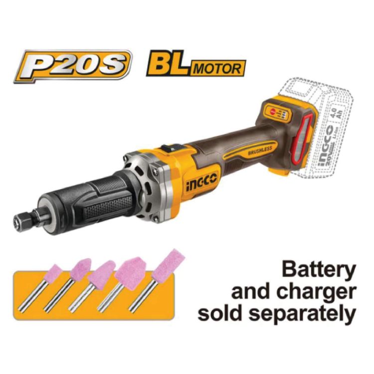 Picture of DIE GRINDER (INGCO) 20V C/LESS B/LESS SOLO