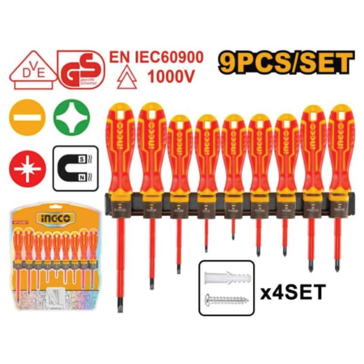 Picture of SCREWDRIVER SET VDE 9PC (INGCO)